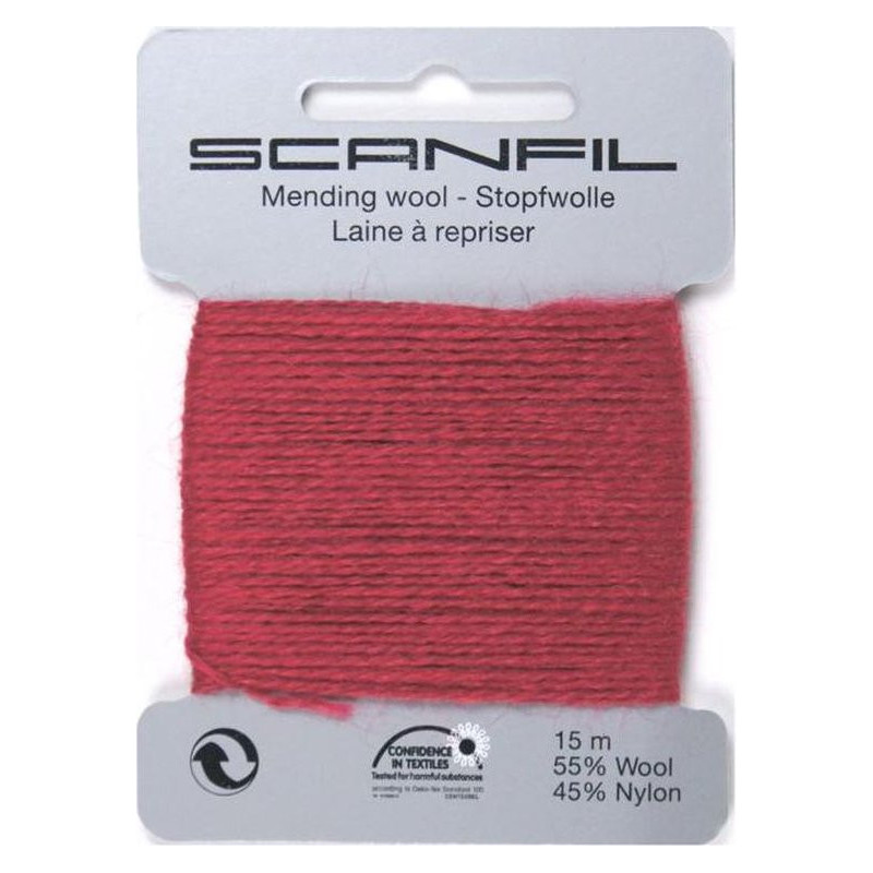 Scanfil mending wool bordeaux 057