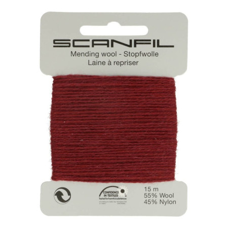 Scanfil mending wool bordeaux 057