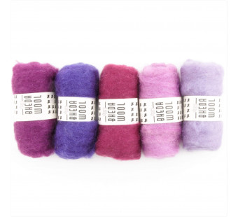 De Witte Engel Bhedawol purple shades 25gr each