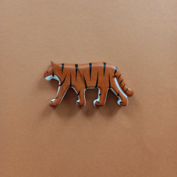 Houten lopende tijger