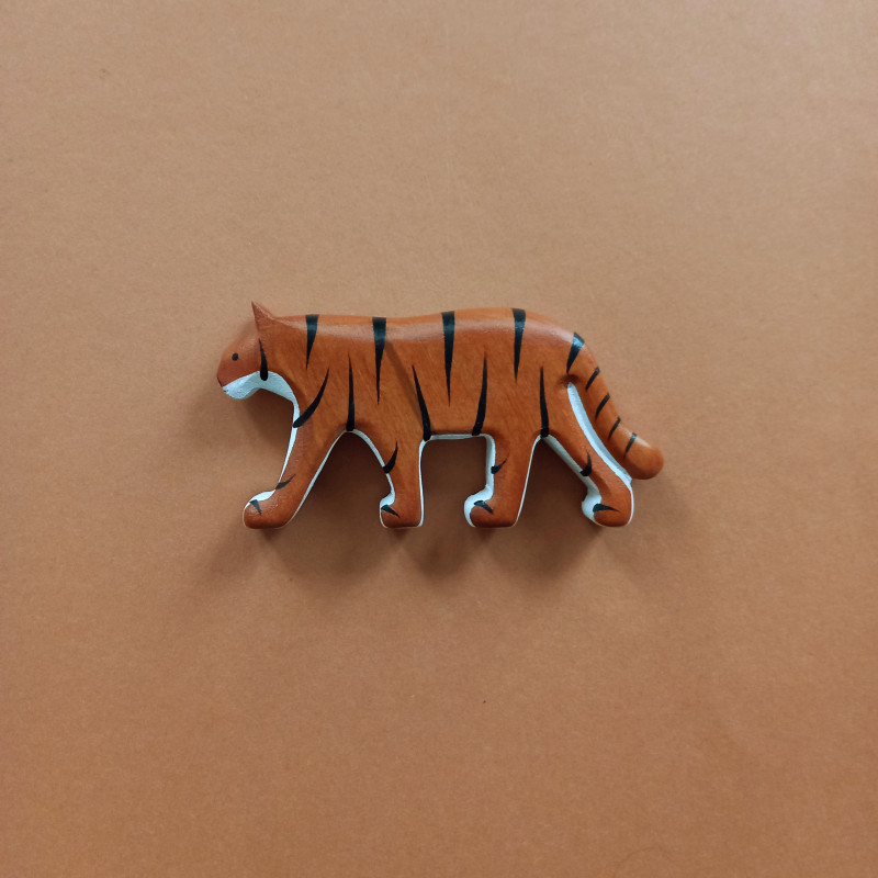 Wooden walking tiger