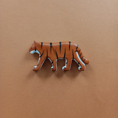 Wooden walking tiger