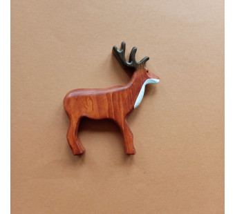 Forest melody  Wooden deer with antler