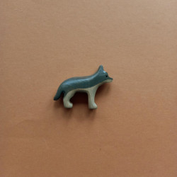 wooden small standing wolf