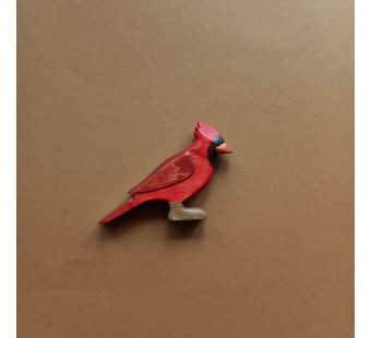 Forest melody  Wooden cardinal bird