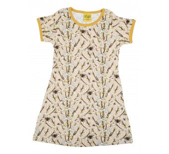 Duns Sweden cotton short sleeve dress with salix sun