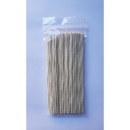 pipe cleaners made of unbleached cotton 17cm  50st