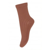 MP Denmark cotton rib socks copper brown (2315)