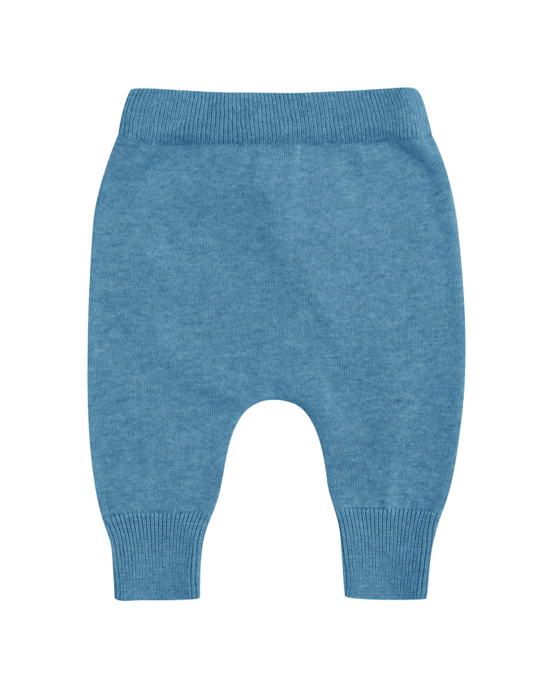 Puri organics broekje blauw gestreept katoen/linnen