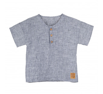 Pure Pure linen shirt navy striped