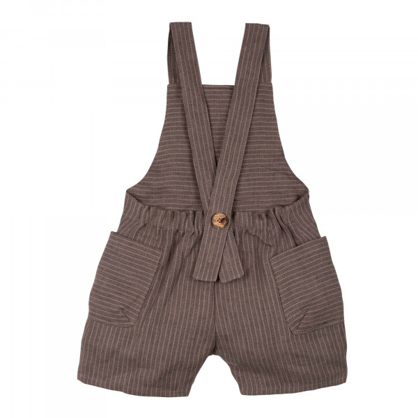 Linen Dungarees- Brown