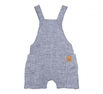 Pure Pure linen dungarees navy striped