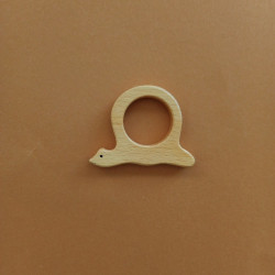 Drei Blatter wooden teething bird