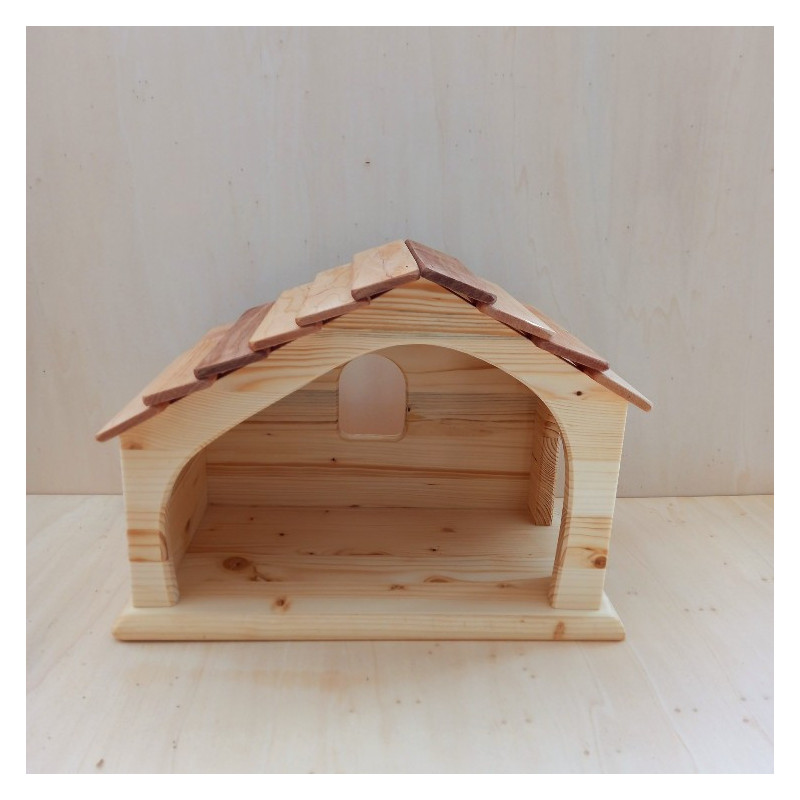 Drei Blatter kleine houten (kerst)stal