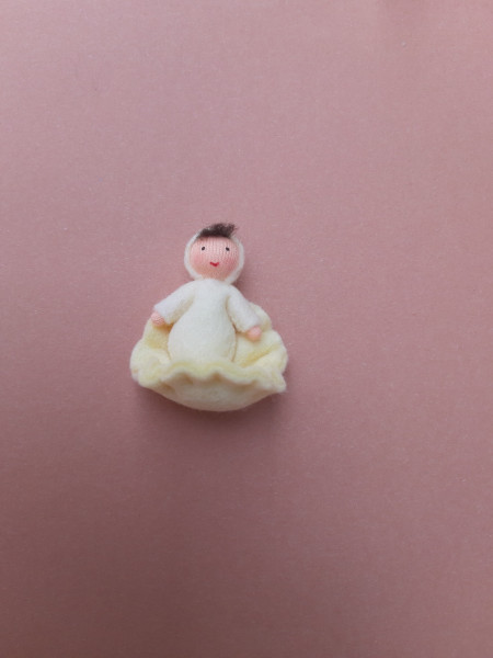 Vilten poppetje quilt wit