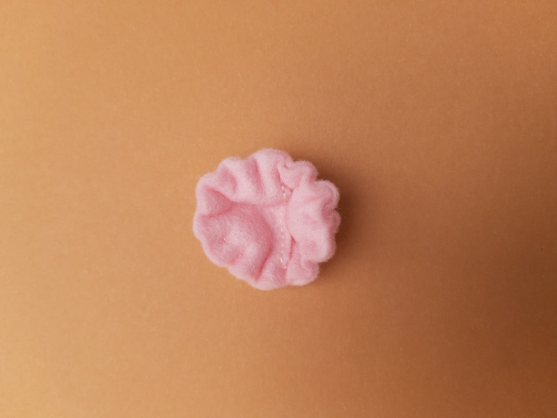 Vilten poppetje quilt white