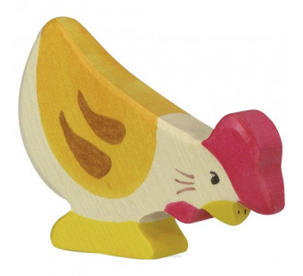 Holztiger hen pecking
