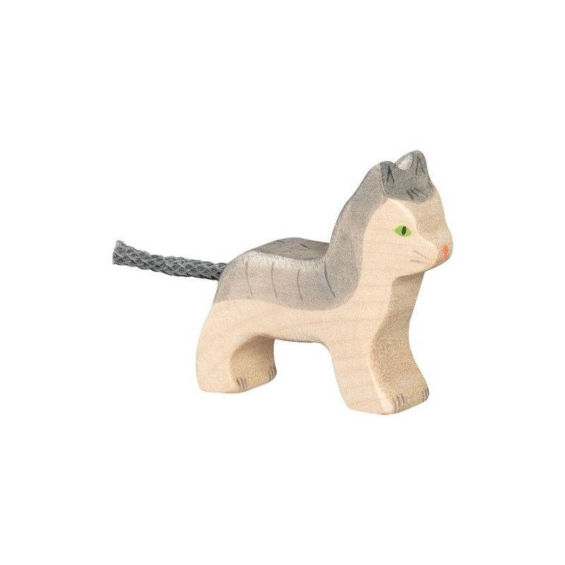 Holztiger kat zittend