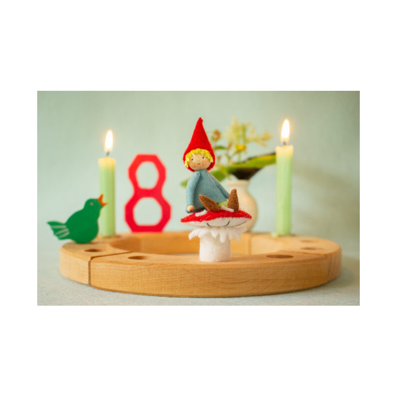 Paddestoelensteker met kabouter (atelier Pippilotta)