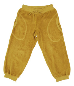 Duns terry badstof damesbroek dried tobacco