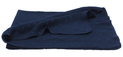 Reiff merino wool silk blanket Sissi Navy