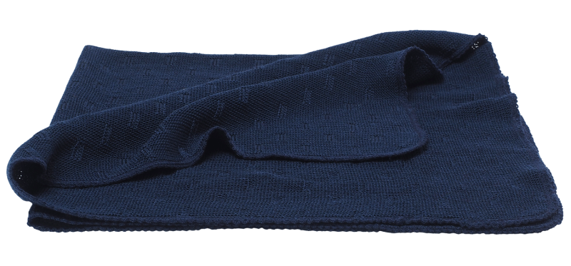 Reiff merino wool silk blanket Sissi Navy