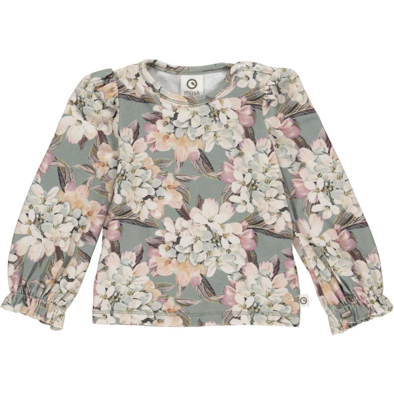 Muesli katoenen longsleeve hydrangeas