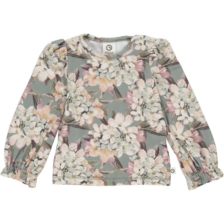 Muesli katoenen longsleeve hydrangeas
