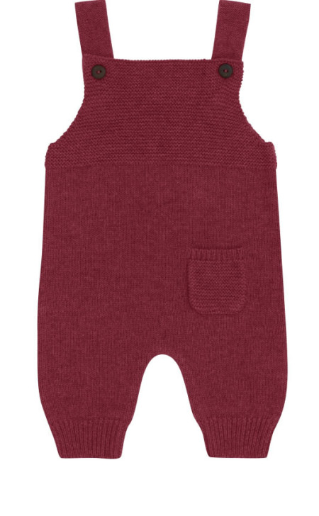 Puri organics playsuit with pocket madder brown 80% cotton 20% wool