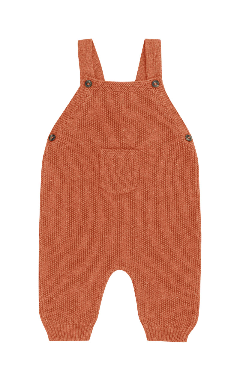 Puri organics playsuit with pocket brown melange   80% cotton 20% linen