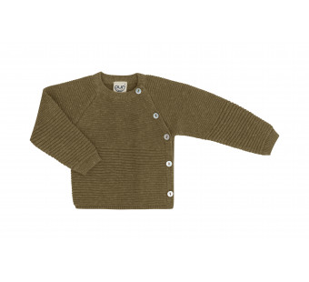 Puri organics cardigan olive 80% cotton 20% leinen