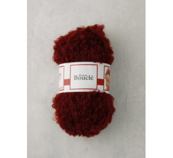 De Witte Engel mohair boucle red brown