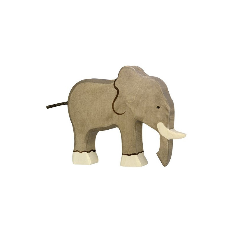 Holztiger olifant staand