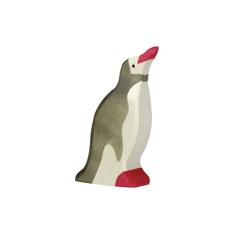 Holztiger pinguin head up