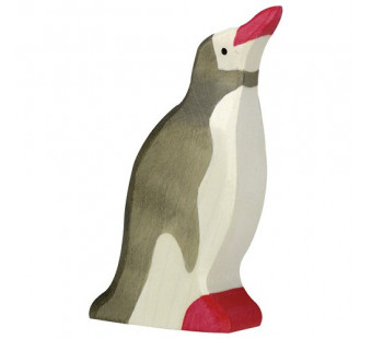 Holztiger pinguin head up