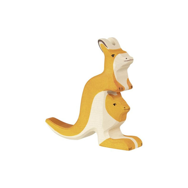 Holztiger kangaroo with young