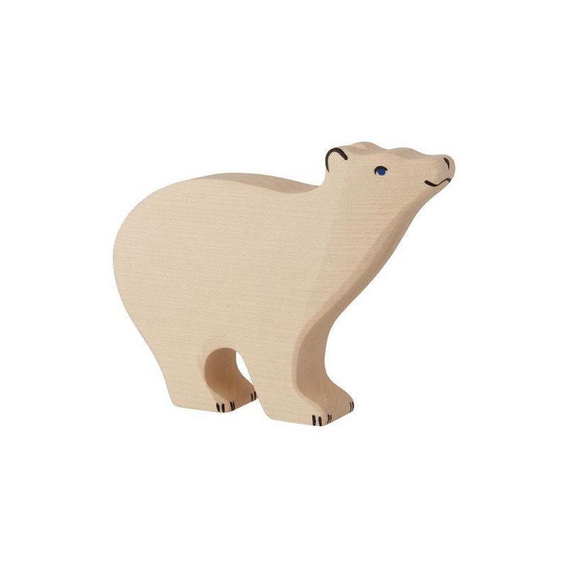 Holztiger polar bear walking