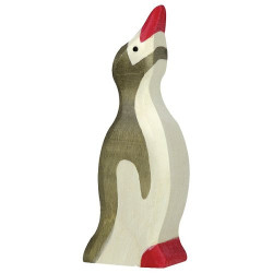 Holztiger pinguin klein hoofd naar voren