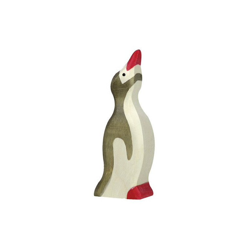 Holztiger pinguin klein hoofd naar voren