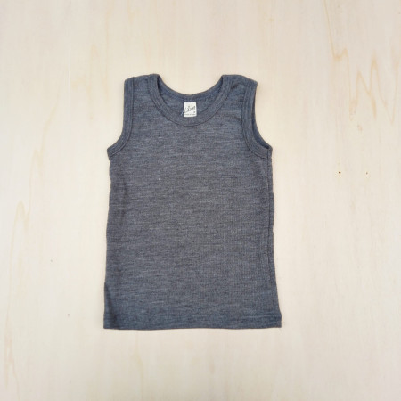 Lilano wool slik sleevless shirt grey
