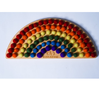 Montessori small Rainbow painted for color learning, sorting, and matching educational activities