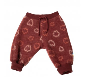 Joha merino woolfleece pants red with clouds  (27614)