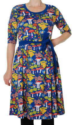 Duns Sweden dames jurk Amanita deep blue