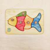 Drei Blatter wooden puzzle fish