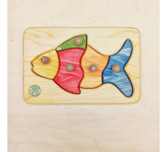Drei Blatter houten puzzel vis