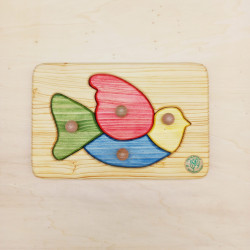 Drei Blatter wooden puzzle bird