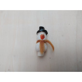 Keramieken steker sneeuwpop met mosterd sjaal (Ipsen de Bruggen)