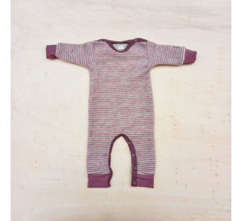 Lilano softly rubbed woolen jumpsuit mauve striped