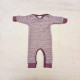 Lilano wol plush frottee jumpsuit mauve gestreept (250024)