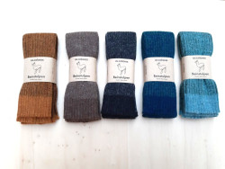 De colores leg warmers for adults made of 100% baby alpaca double coulered